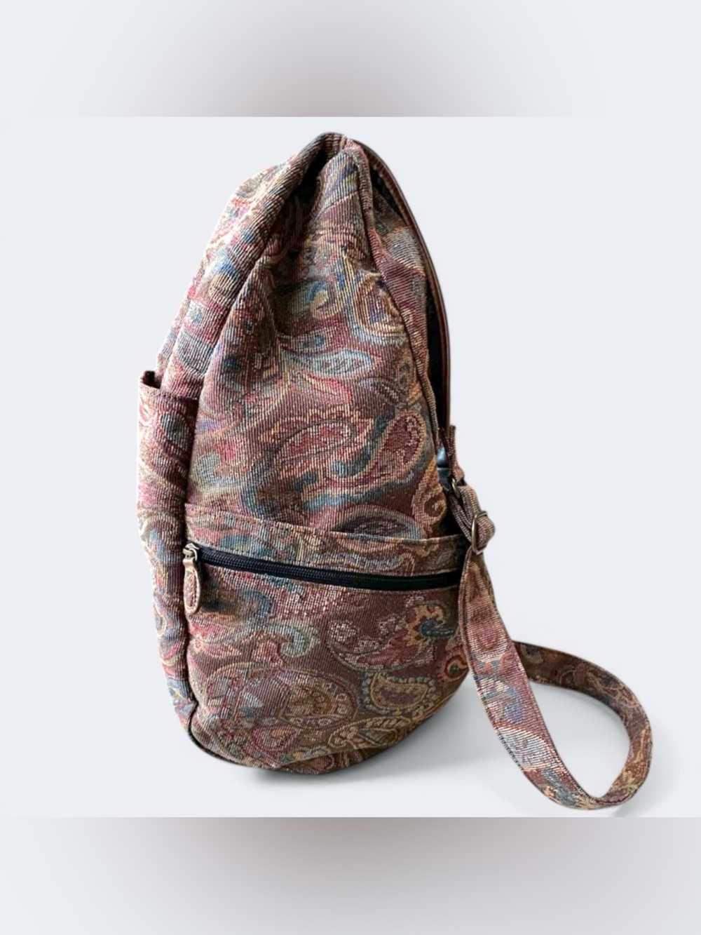 Vintage L.L. Bean x AmeriBag Large 20" Healthy Back Bag - Paisley Tapestry Sling